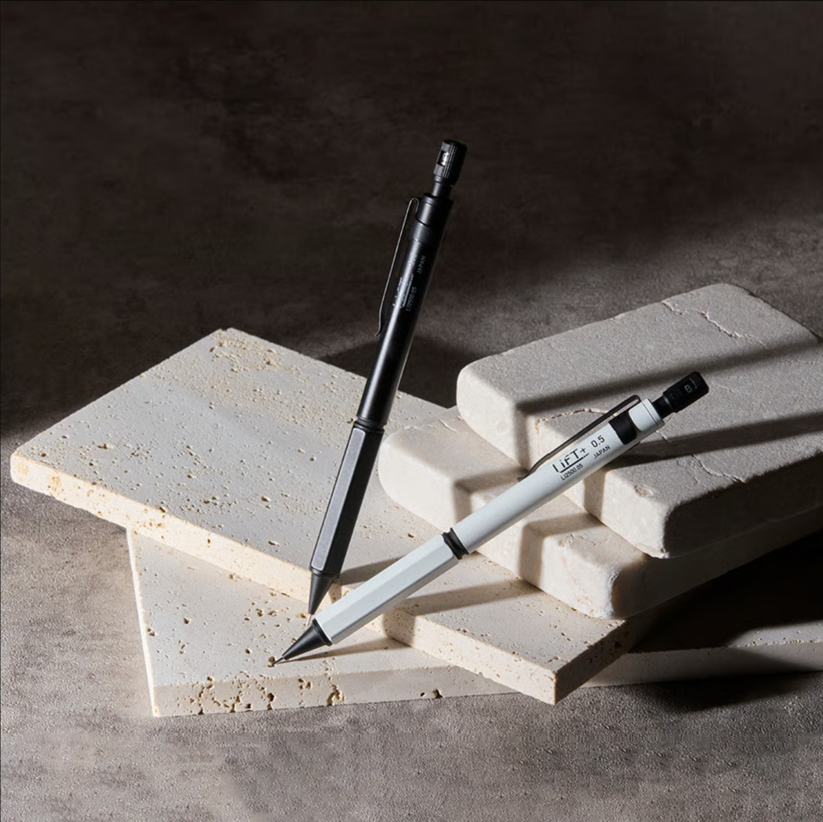 Kitera Life+ 0.5mm Mechanical Pencil White Made in Japan