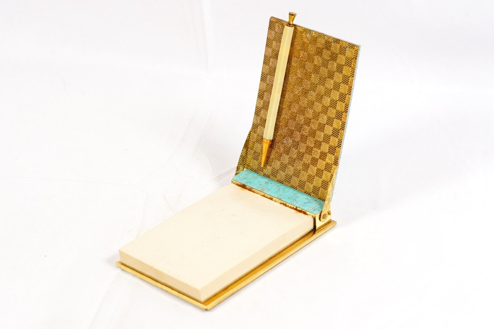 1950s Stik Mechanical Pencil & Rare Mini Acrylic Glitter Folder Writing Pad