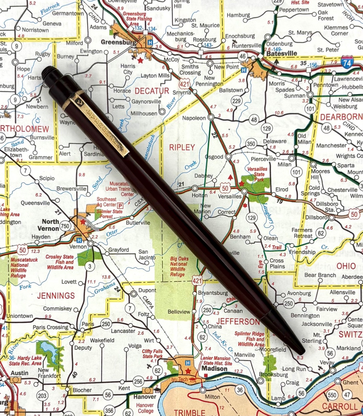 Vintage Eversharp Skyline Dark Burgundy Mechanical Pencil Standard Size