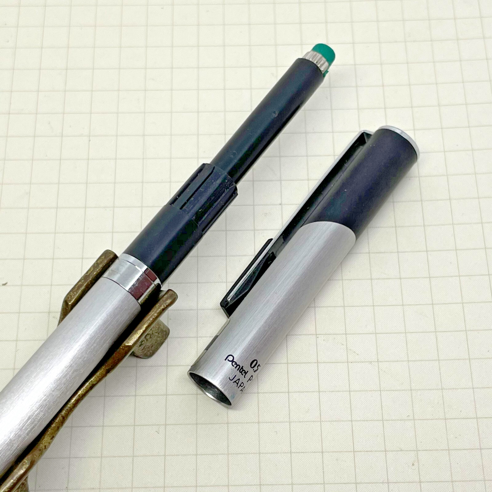 260b Pentel Mechanical Pencil Adonized Aluminum Barrel P125 NOS Made in Japan