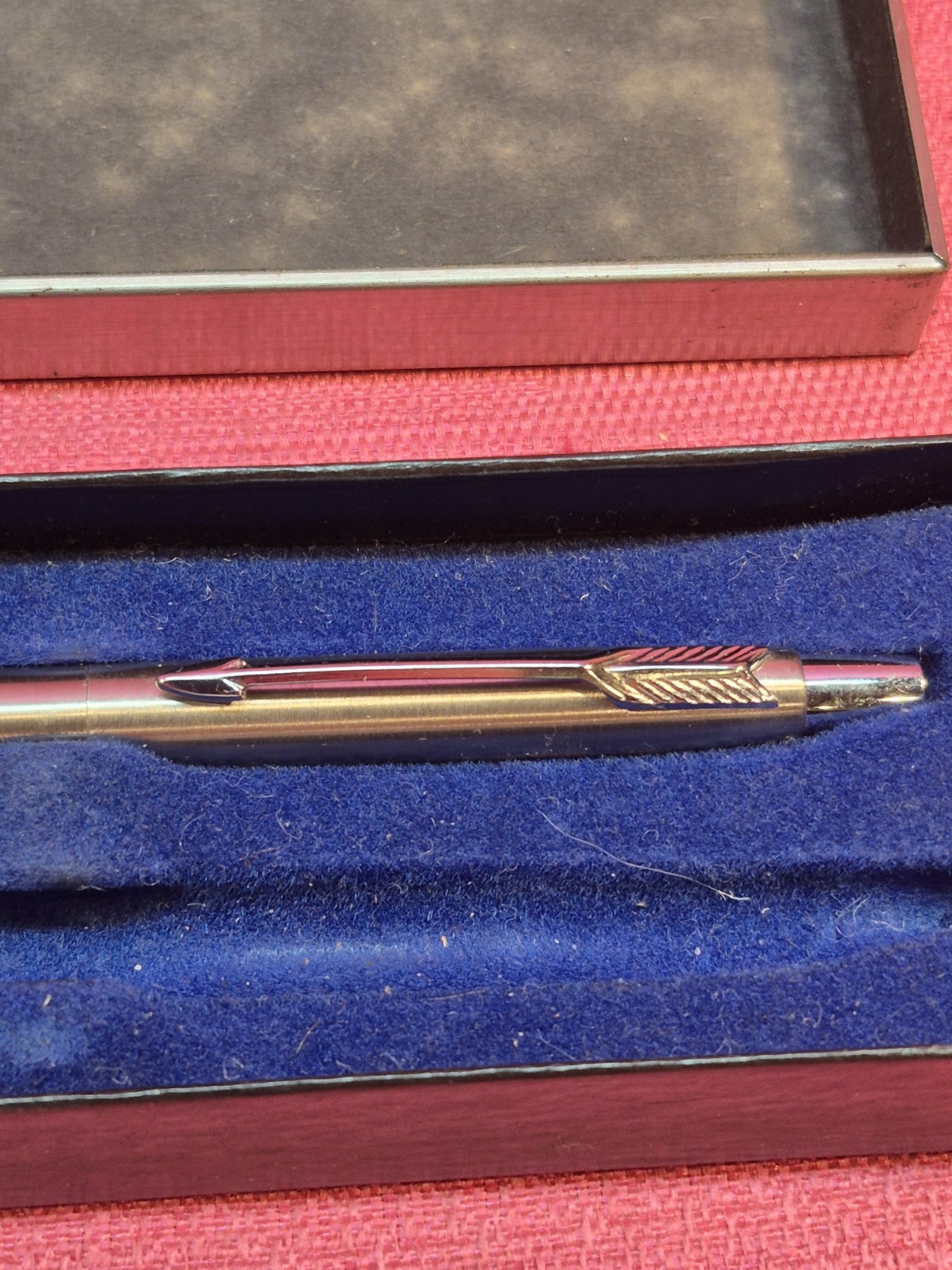 Vintage Parker Mechanical Pencil Stainless Steel Silver Tone With Box