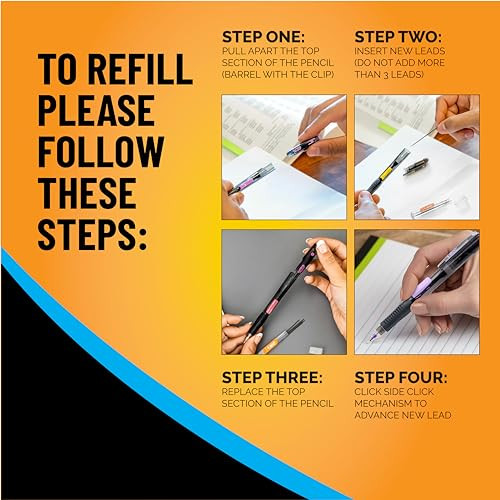 Break Resistant Mechanical Pencil Lead and Eraser Refills, No. 2 Medium Point