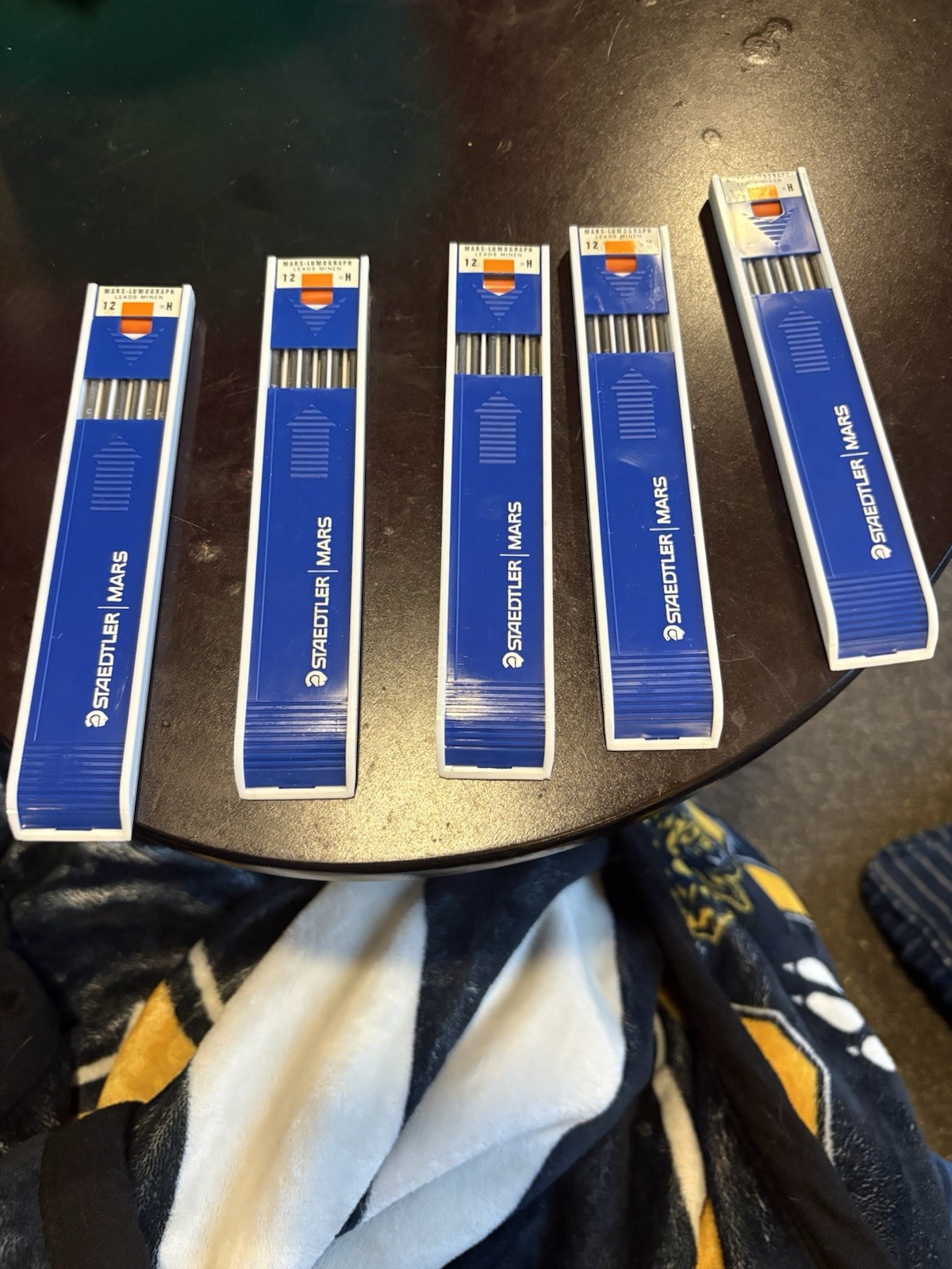 5 Boxes Mars Carbon Lead, 2mm, H, 12 Lead (200-H)
