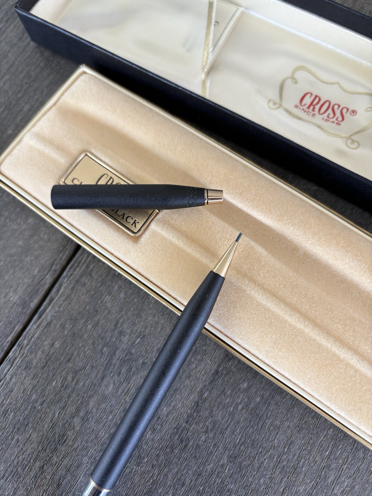 Cross Classic Black 2503 Carrier Advertising (stick on) Pencil In Box NOS 1982