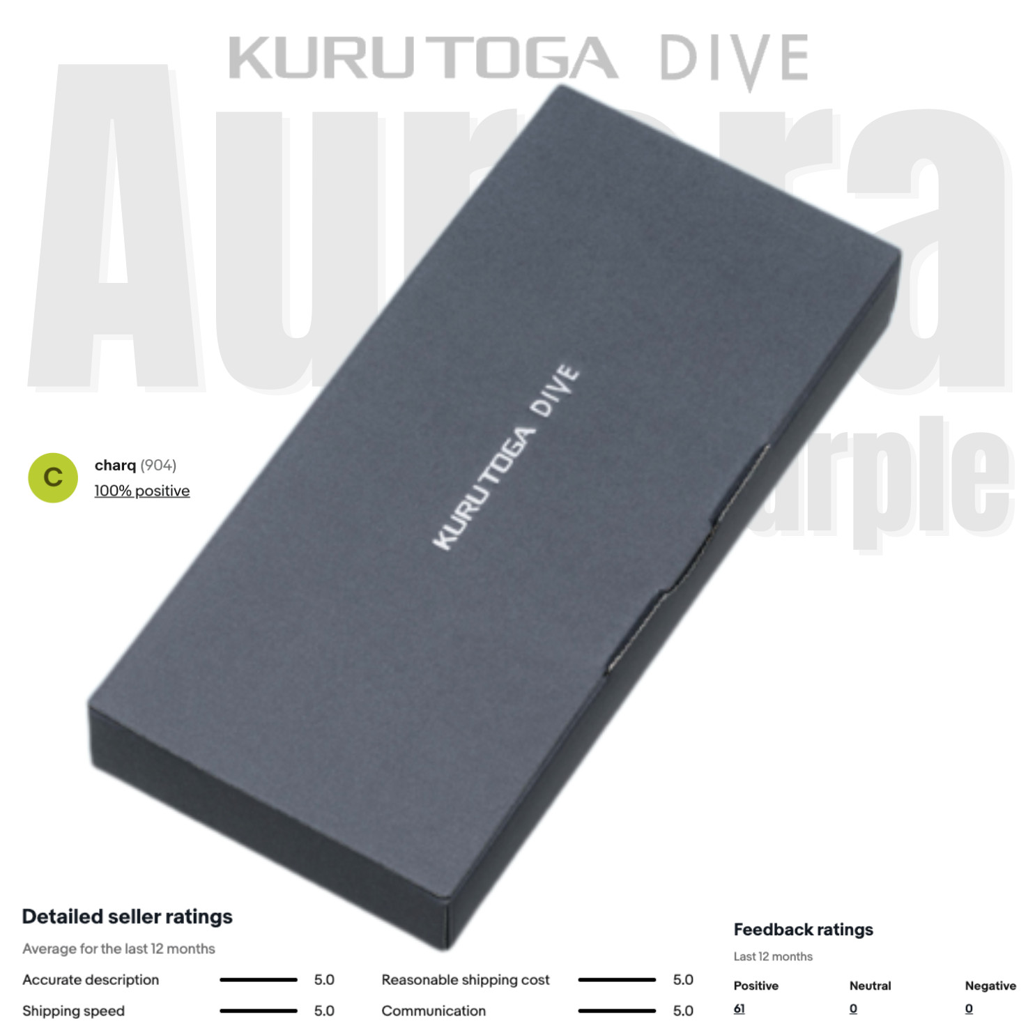 Mitsubishi Pencil Kuru Toga Dive, Aurora Purple, 0.5mm -=New=-