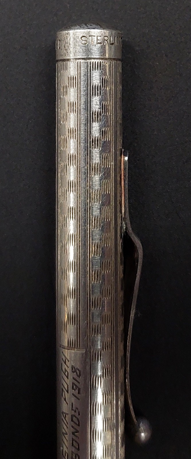 Edward Todd & Co. Sterling Silver 5″ pencil with 3 vintage refills! Works!