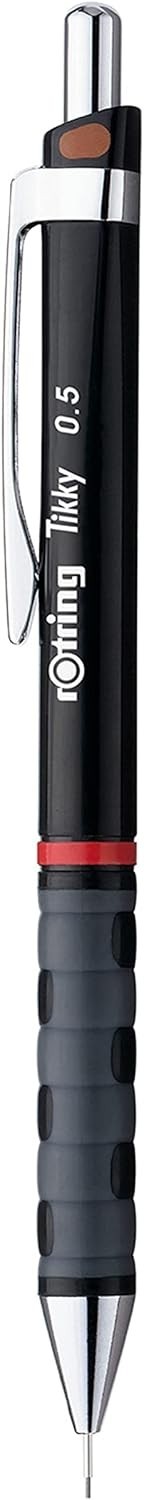 rOtring Tikky Mechanical Pencil Set, HB 0.7 mm, Burgundy, Includes 12 Leads