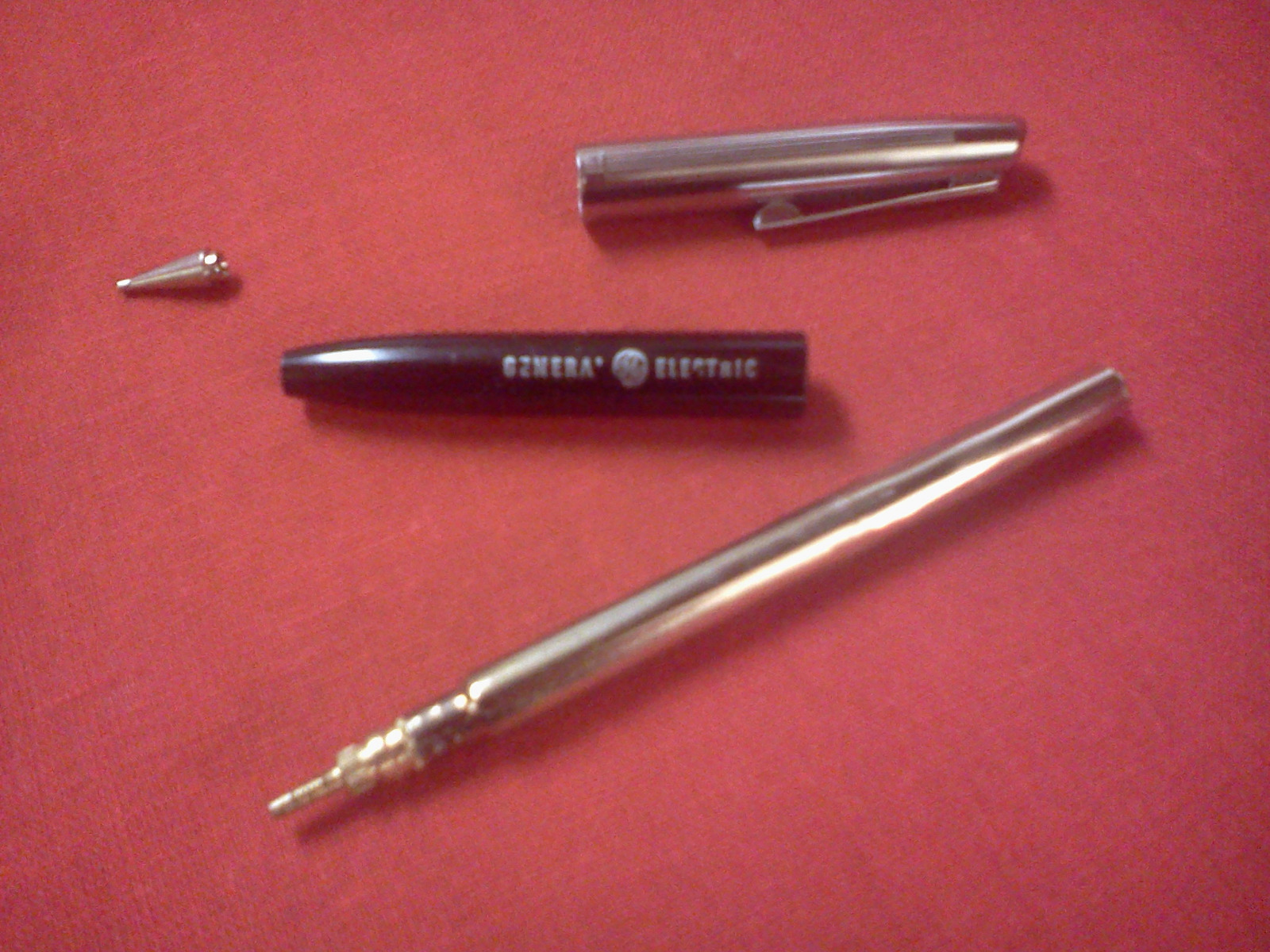 1970S VINTAGE SHEAFFER CHROME & BLACK MECHANICAL ADVERTISING PENCIL – GE