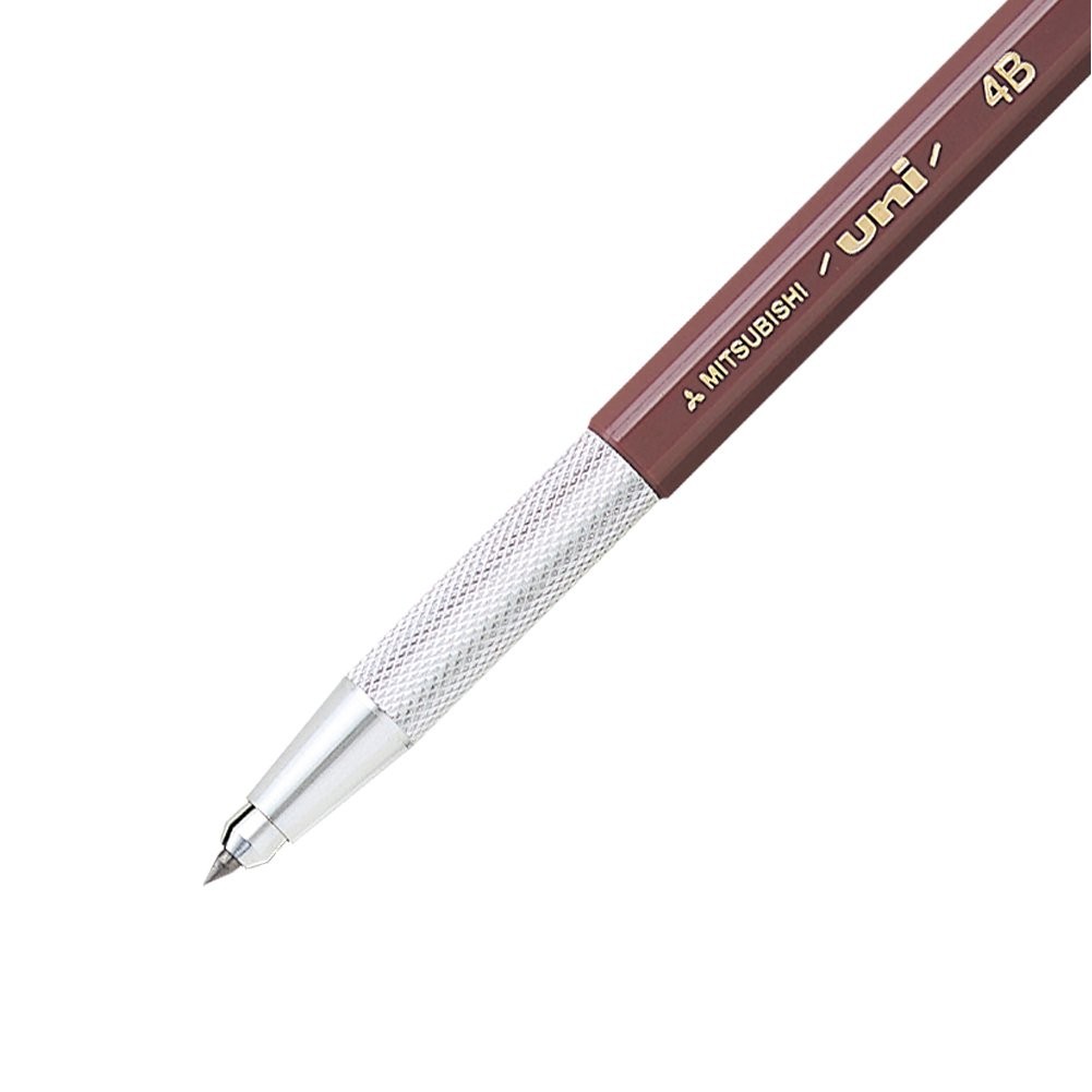 Japanese 4B Lead Drop Holder Pencil with Roulette Grip 2.0mm Stationery