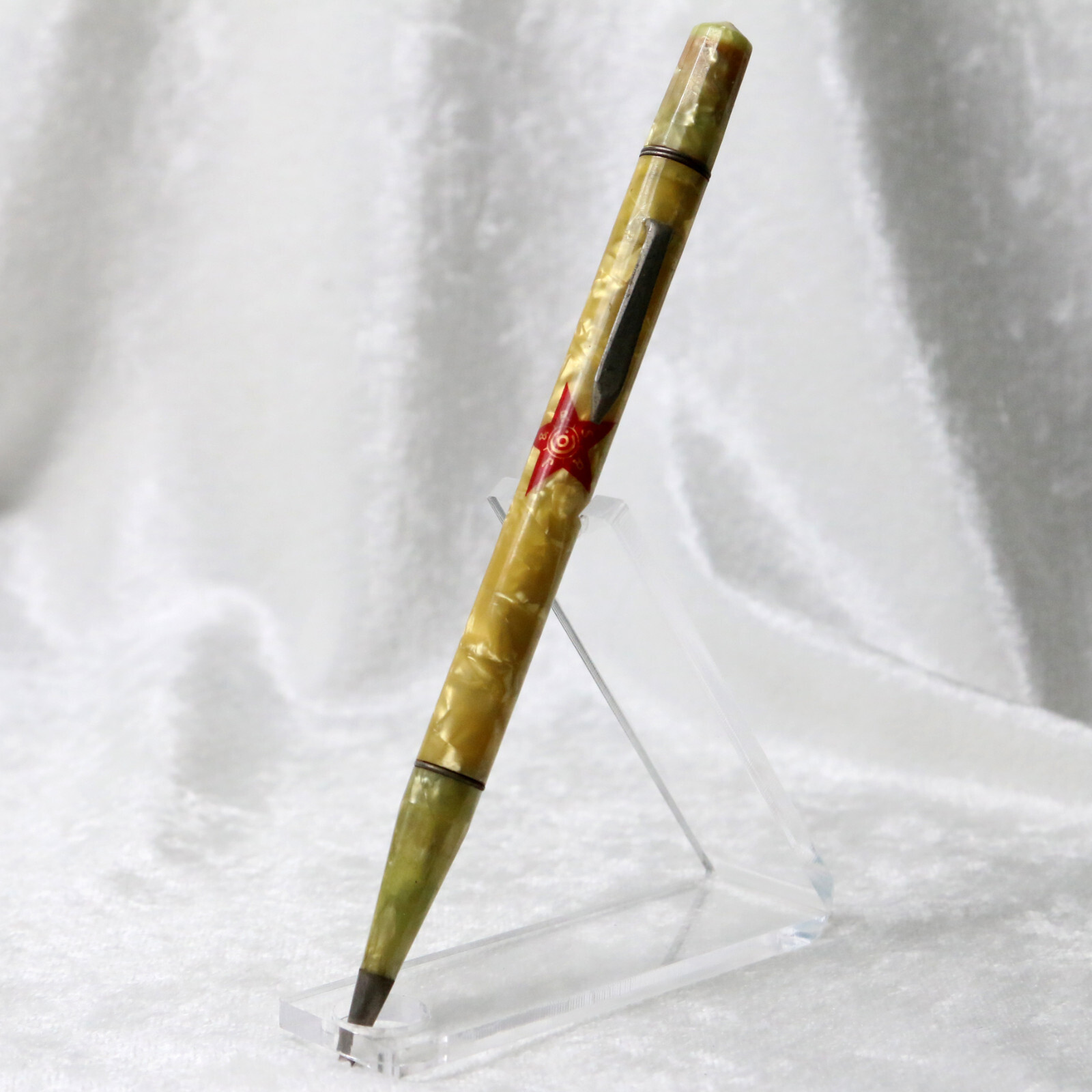 VTG 1930s DUR-O-LITE Cracked Ice STAR SHOES Logo Kansas Advert Mechanical Pencil