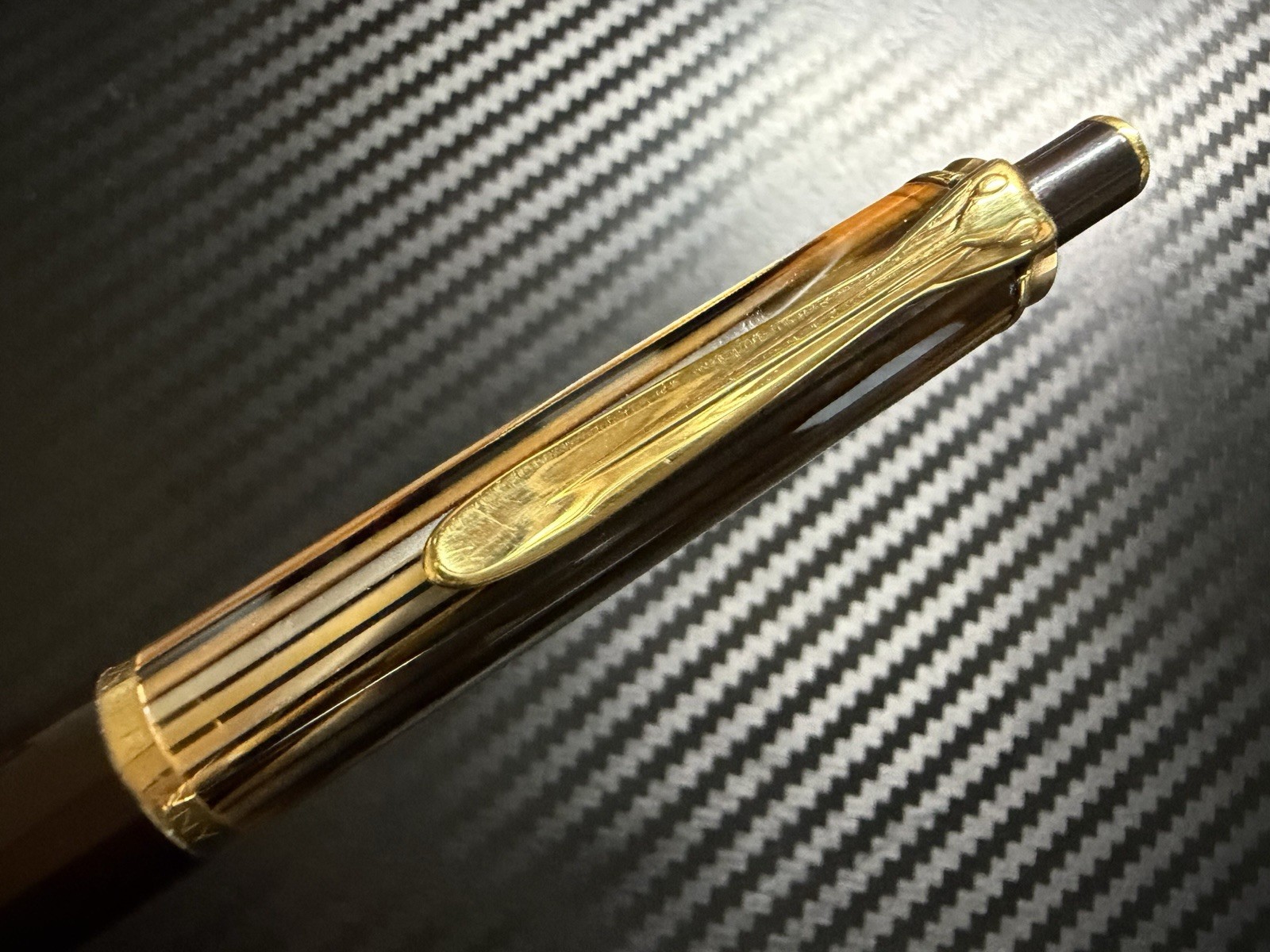 Pelikan W.-Germany D400 Brown Stripe 0.5mm Mechanical Pencil excellent