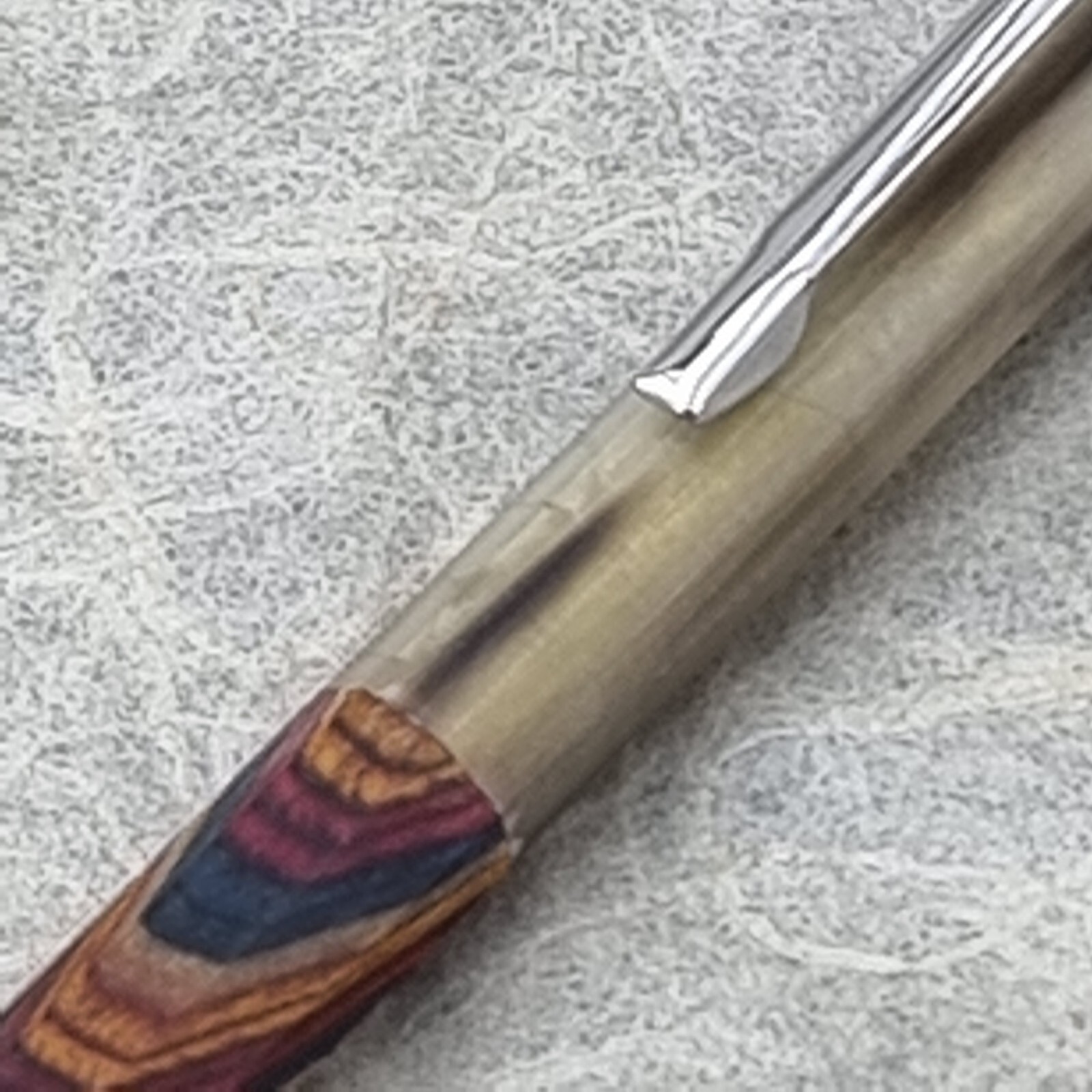 Hand Crafted Pentel P-205(0.5mm) Mechanical Pencil with Octagonal Buffalo Barrel