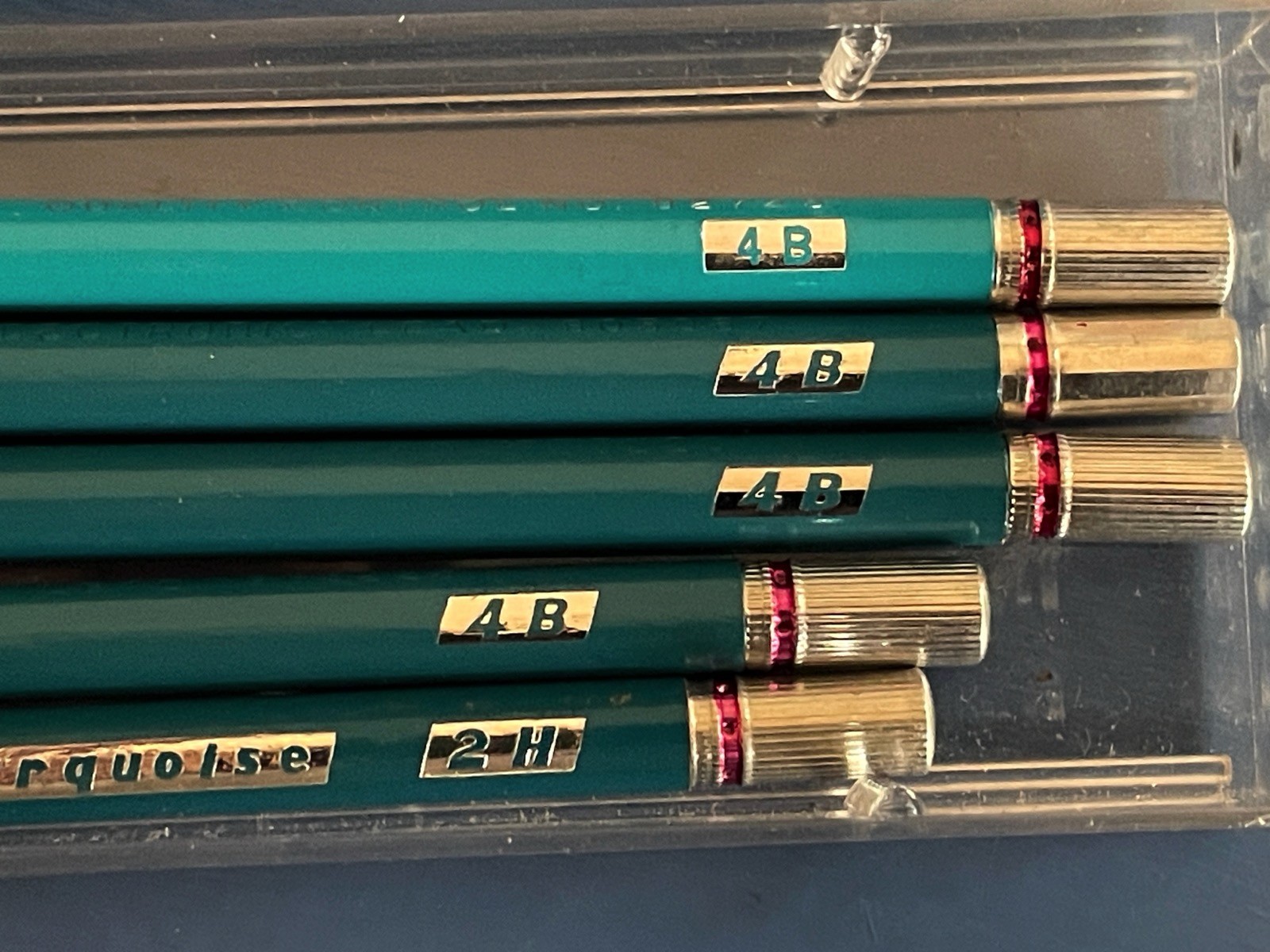 Vintage Berol Mechanical Turquoise Pencils 2B 4B