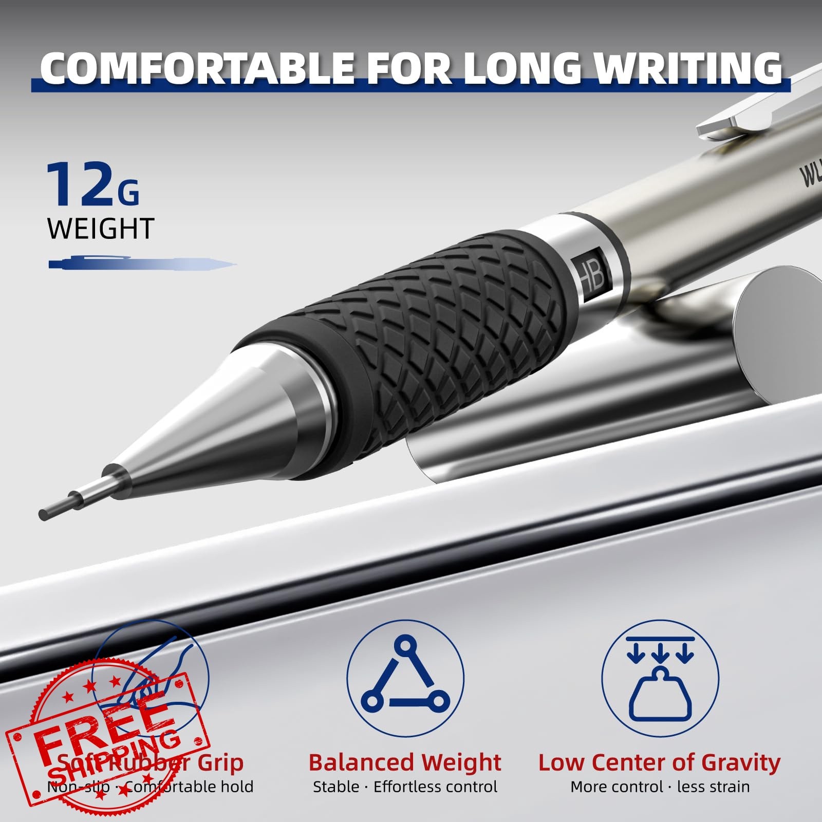 WUO 0.7mm Mechanical Pencil Set 6pc