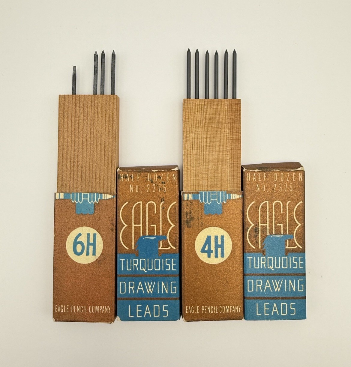 Vintage Antique Drawing Leads Eagle Turquoise Cross AW Faber Castell