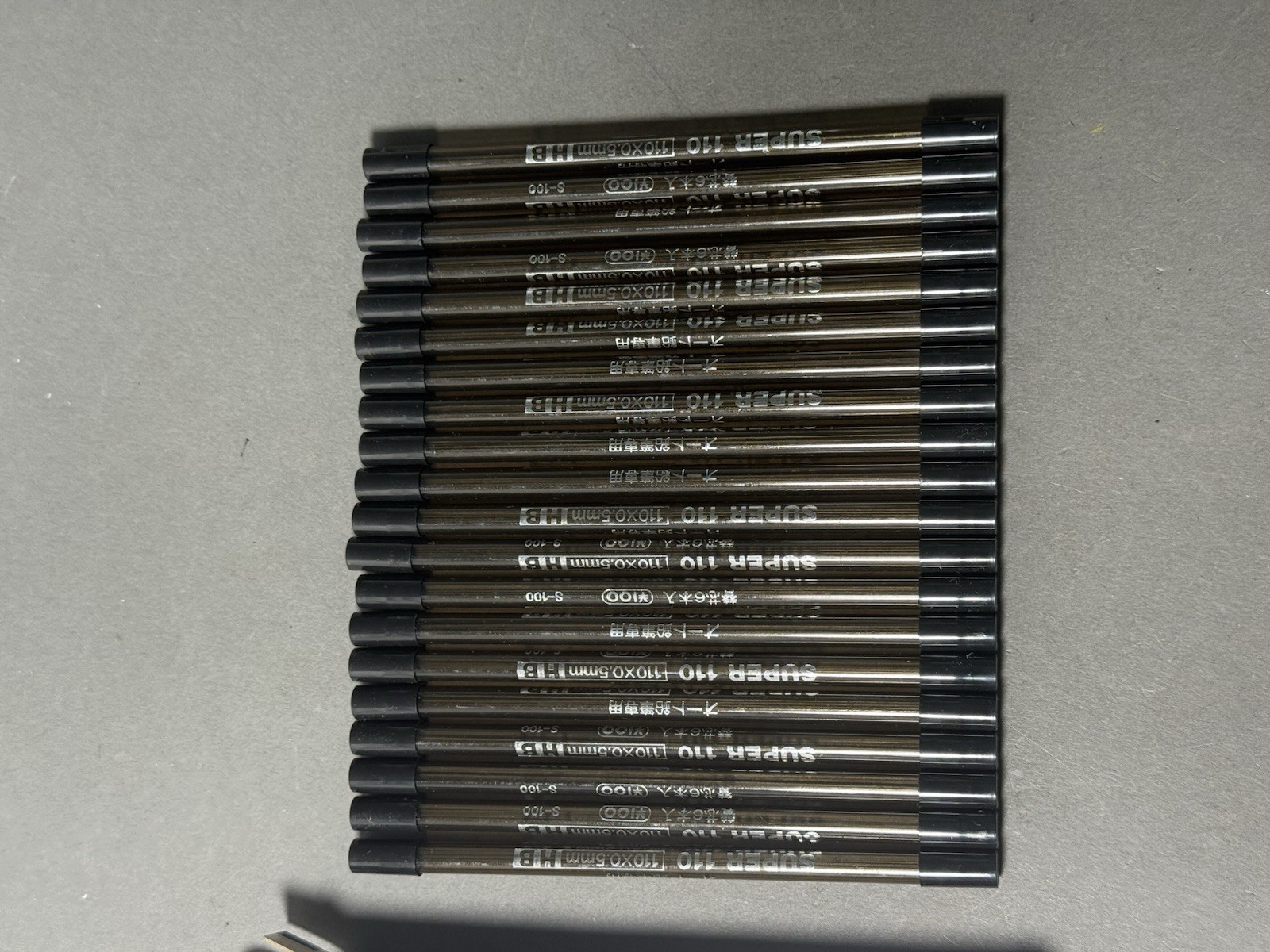 Box of Vintage Japanese Pencil Leads OHTO SUPER LONG 110mm HB 20 tubes NOS 0.5