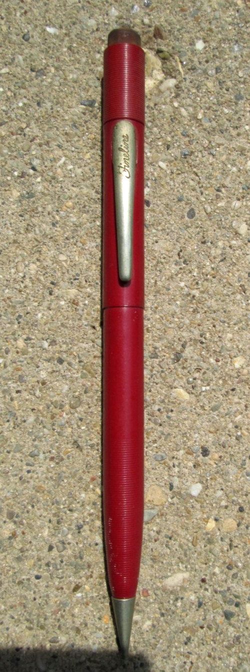 Fineline Brand Burgundy Dark Red Mechanical Pencil Vintage As-Is