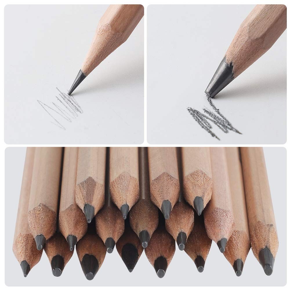 Drawing Pencils, Sketch Pencils Graphite 12B 8B 7B 6B 5B 4B 3B 2B B HB Black