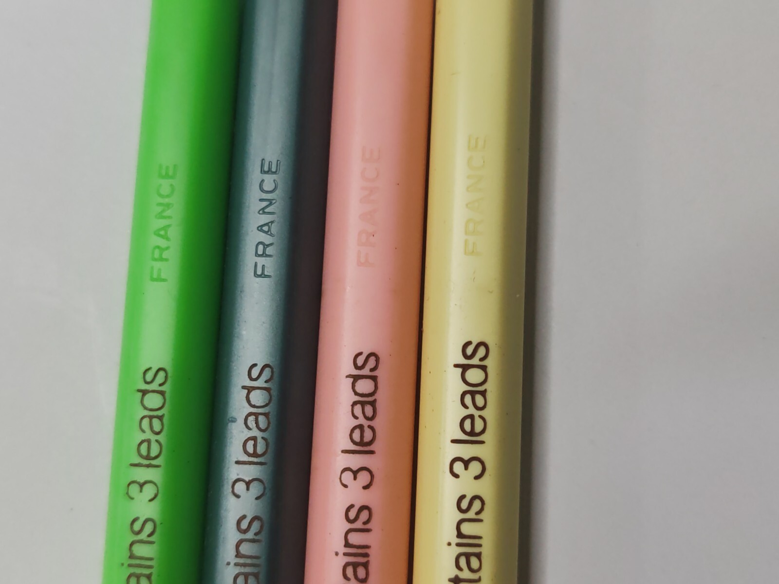 Bic New Vintage Very Rare Color Mechanical Pencil 12 Pcs / France , 80S