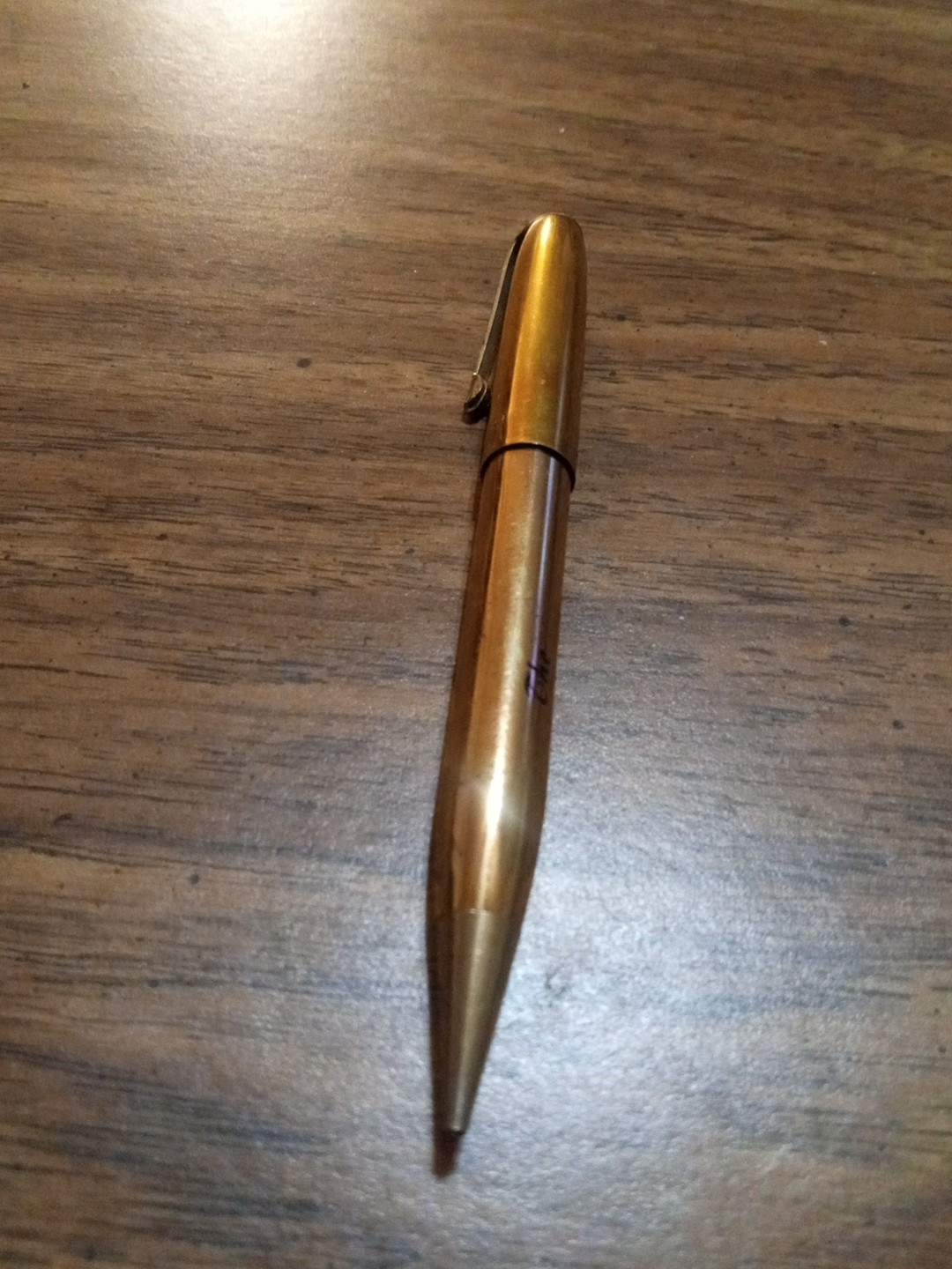 Vintage Mechanical Pencil Lighter Combo Gold Tone USA Works Advertisement Unique