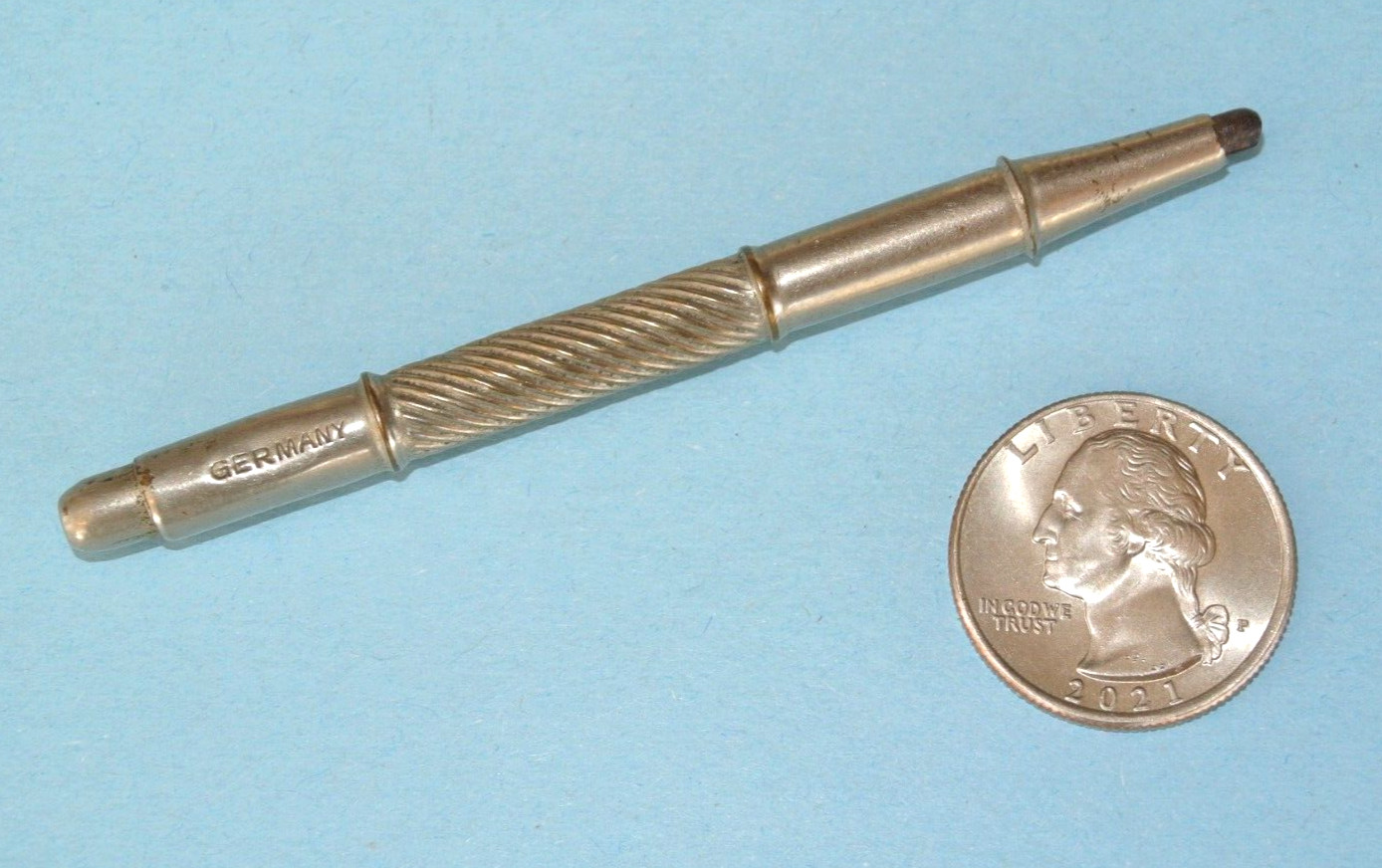Vintage signed GERMANY 3.5″ Mechanical Pencil ~ Push Button Top