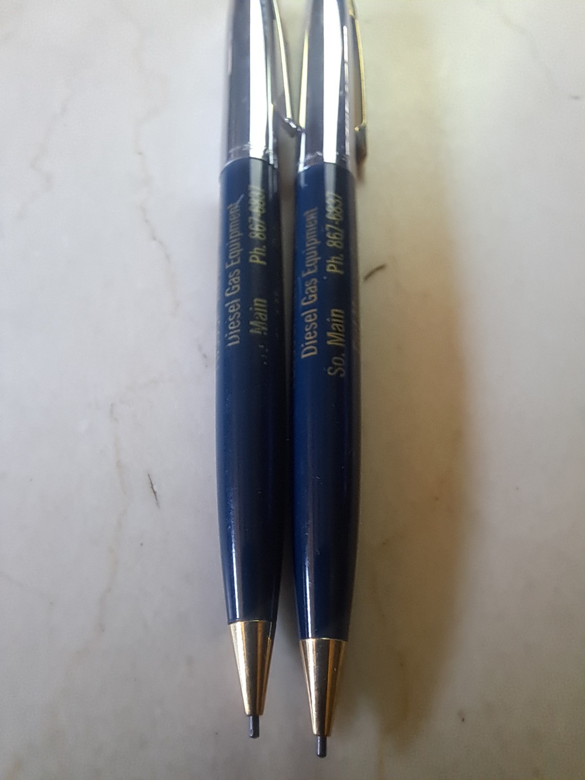LOT of 2 EVERSHARP Symphony Luxury Navy 0.9mm Pencils 1950’s Advertising