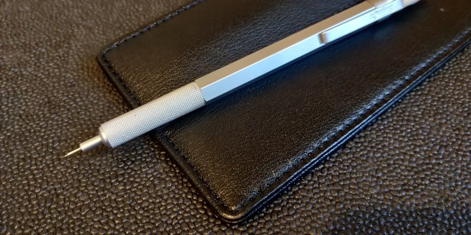 Rotring Levenger Lead Holder Mechanical Pencil with Leather Pouch
