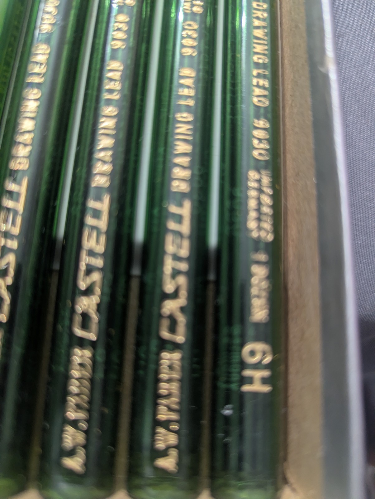 6 A.W. FABER CASTELL DRAWING Pencil LEAD 9030 Refill Germany H & F 12pc per 70pc
