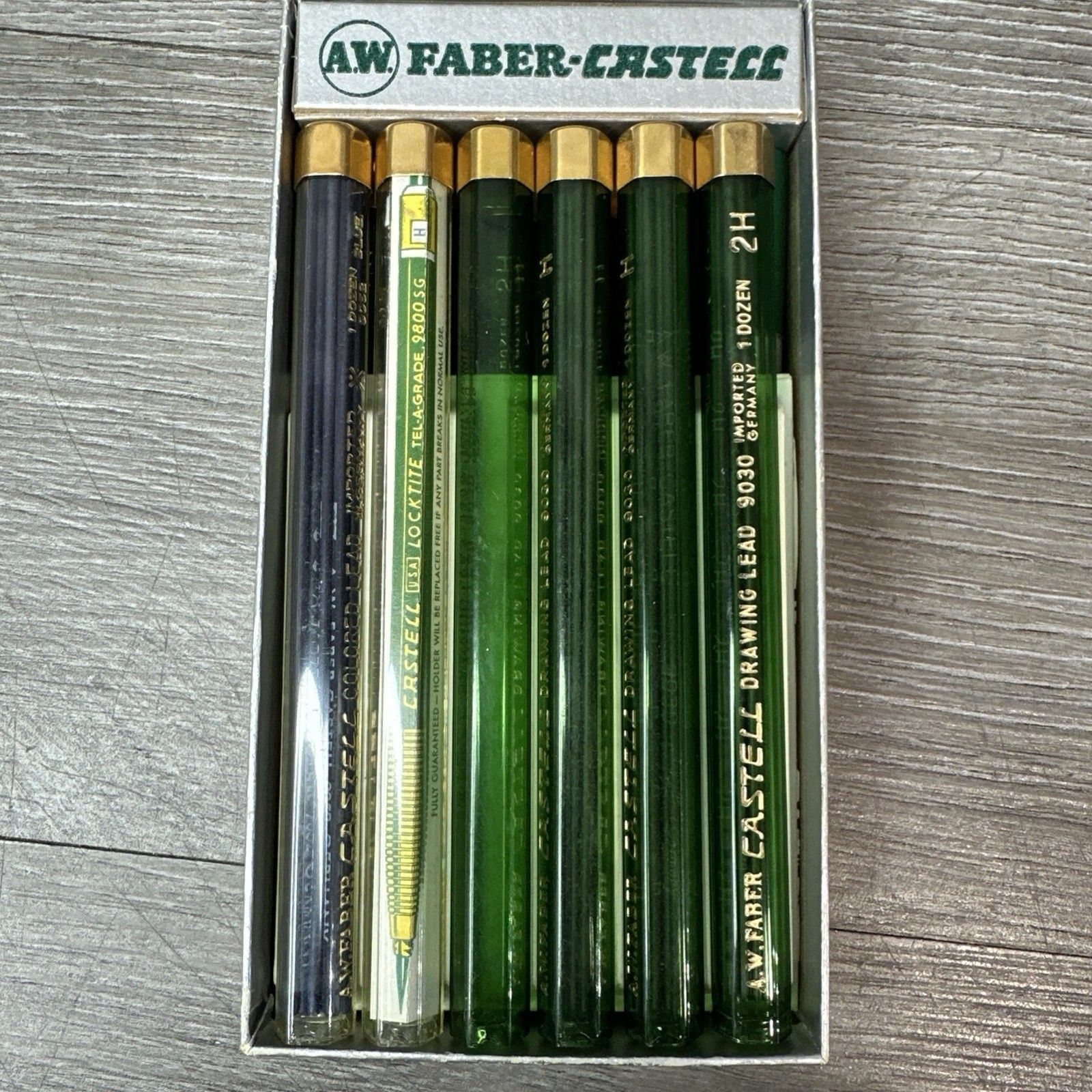 Faber Castell Drawing Leads Mixed 6H 4H 2H H and Blue 9052 Read Description