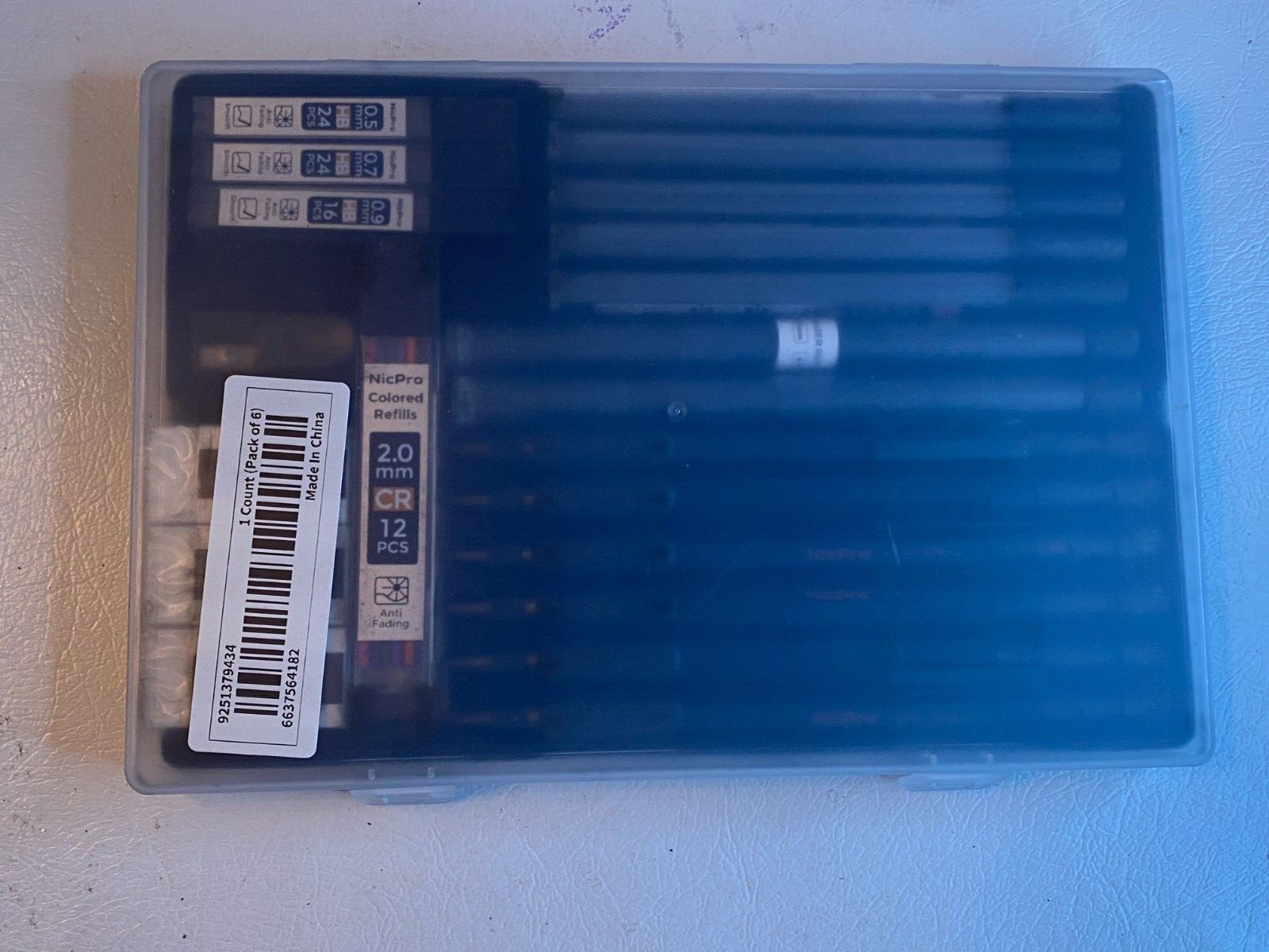 NEW nicpro mechanical pencil set of 6 w/ leads, eraser, sharpener. 25 piece set