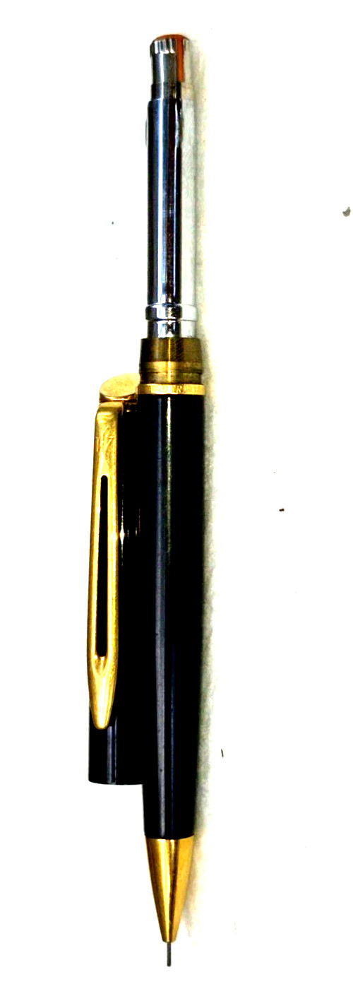 “WATERMAN * France” Black with Polished Brass Trim Working Mech Pencil