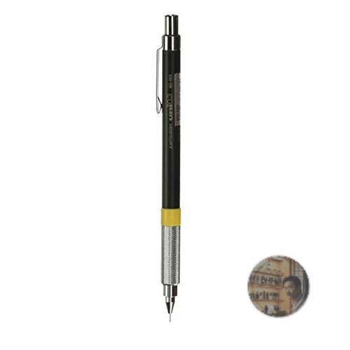 Mitsubishi Pencil M3552 0.3mm Mechanical Drafting Pencil Black with Eraser