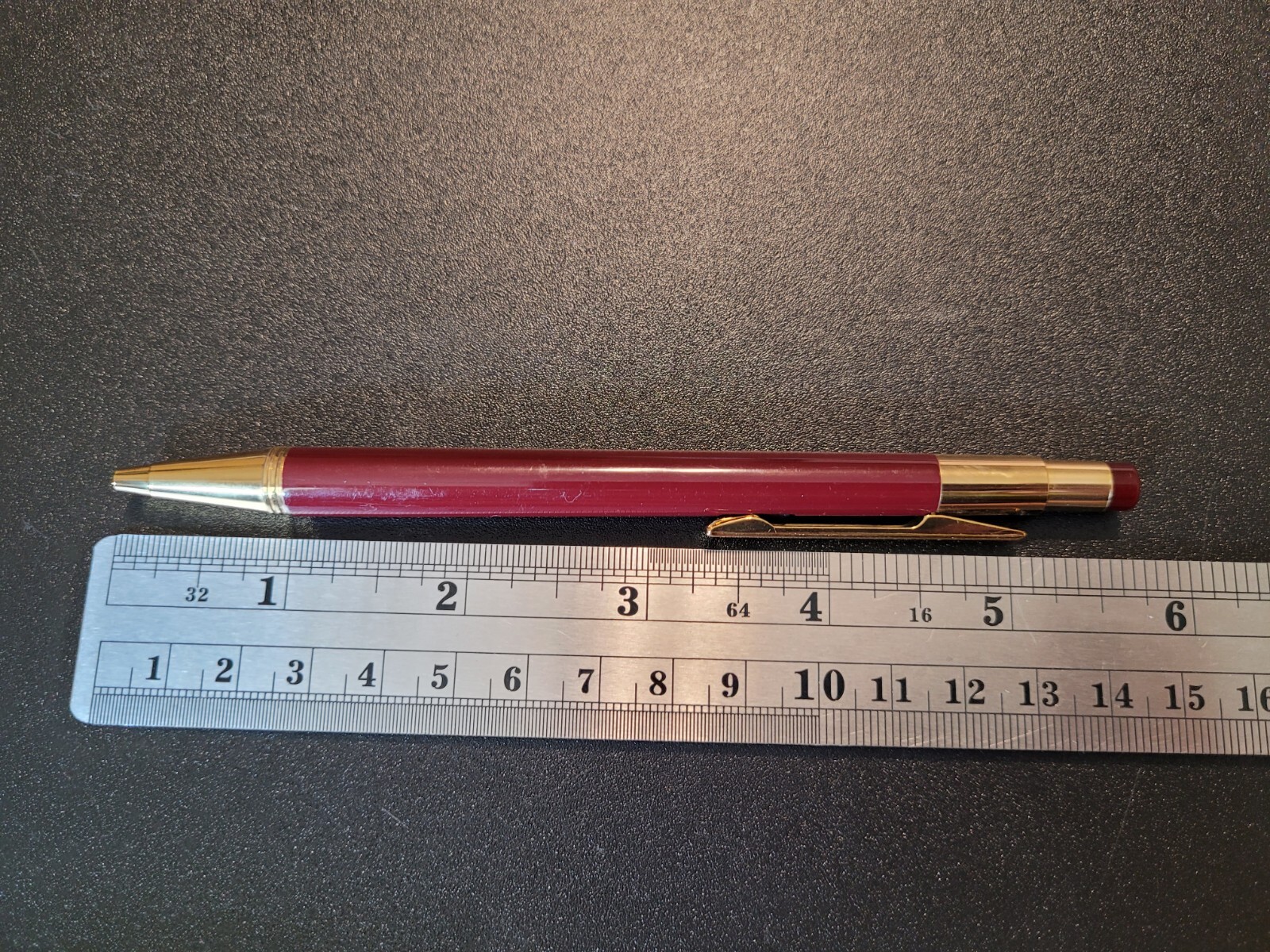 Rare Discontinued Export model Pentel clicsharp PC355 0.5mm Cranberry Gold JAPAN