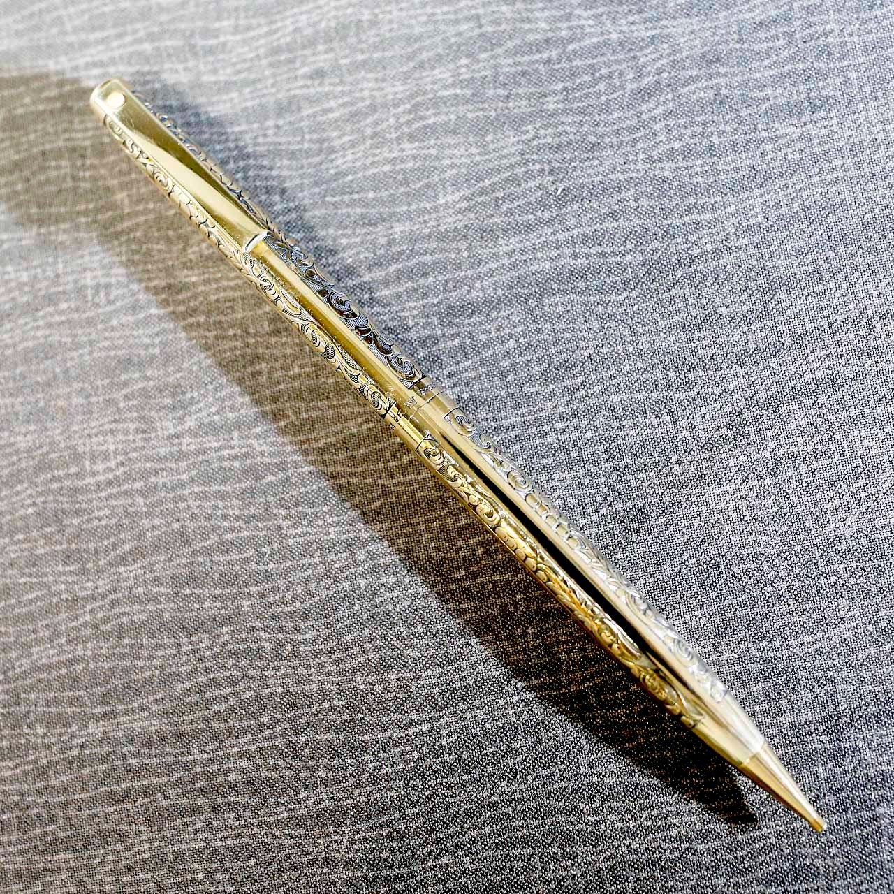 Vintage Sheaffer Mechanical Pencil 12K GF Gold Filled Floral Engraved USA