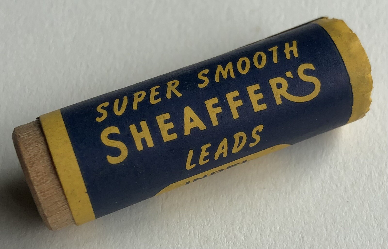 Vintage SHEAFFER Mechanical Pencil Lead INDELIBLE 1.18mm NOS 12pk Wood Tube USA