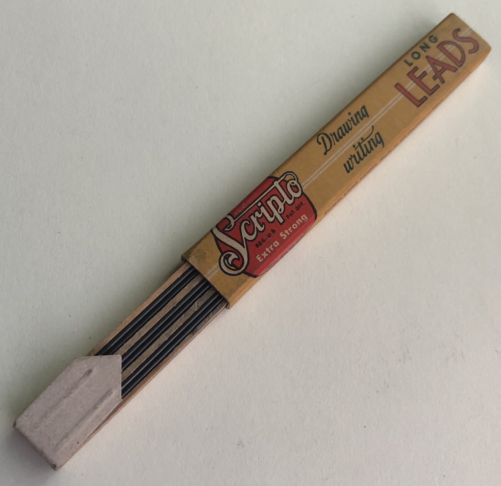 Vintage Scripto HB 1.18mm Long Strong Mechanical Pencil Lead NOS 6 Pack USA