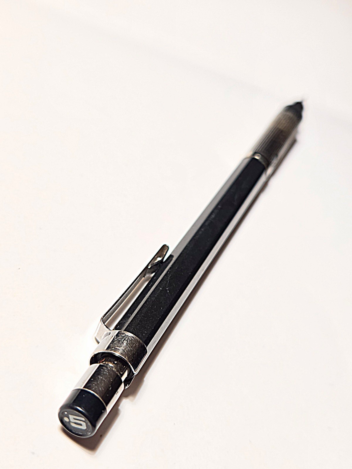 Pentel Graph 500 PG505 0.5mm Mechanical Pencil Adjustable Hardness Eraser Black