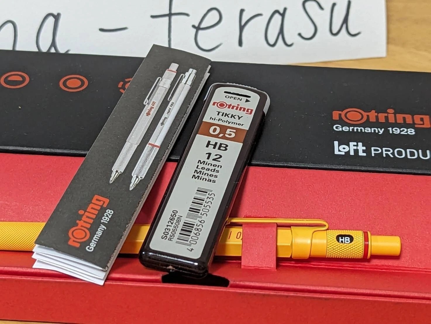 Rotring 600 Loft Limited Color Yellow & Mint Mechanical Pencil 0.5 mm New