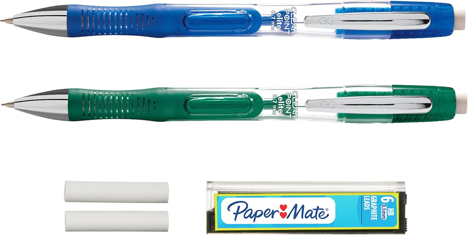 Paper Mate 1799404 Clearpoint Elite 0.7Mm Mechanical Pencil Starter Set, 2