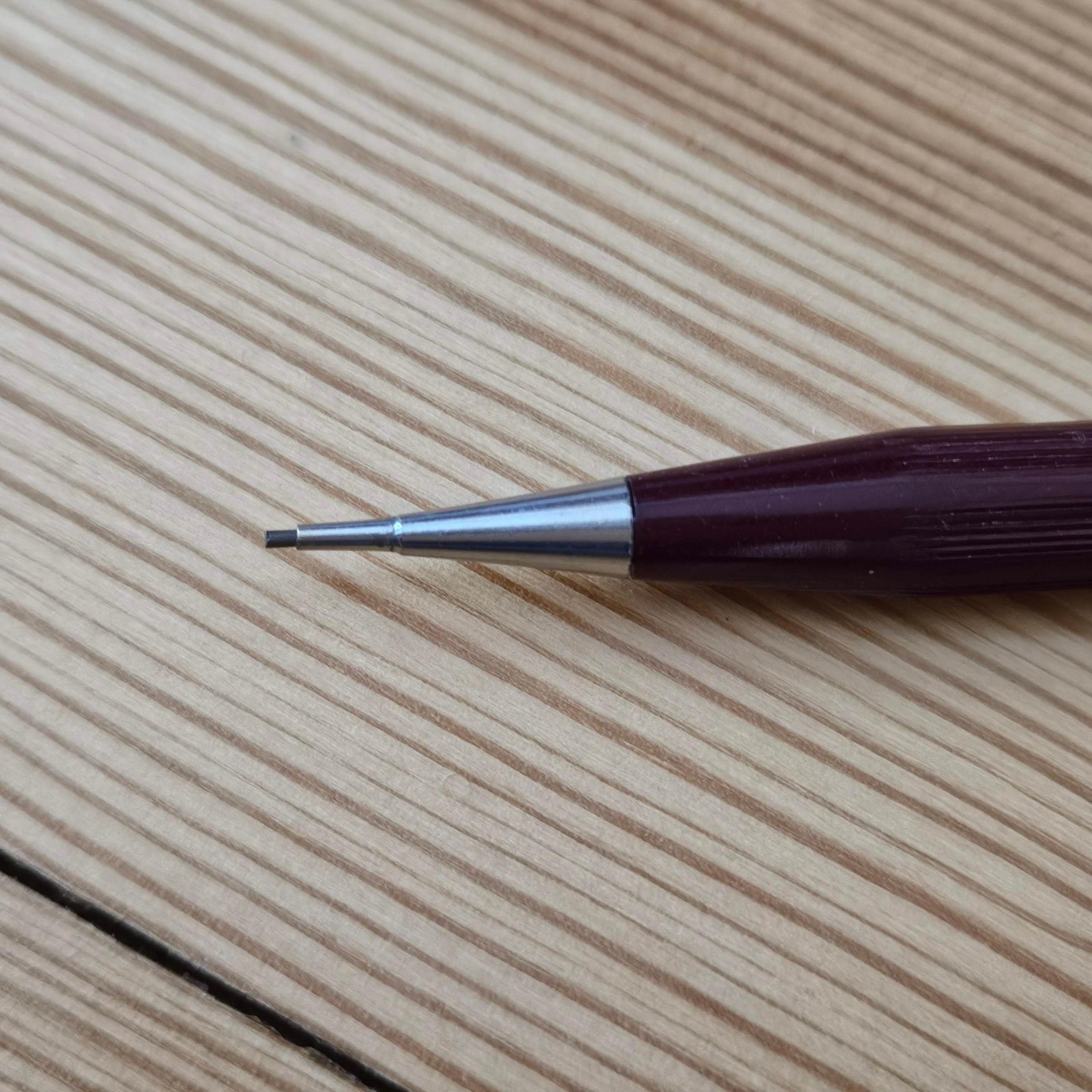 Vtg Dixon Rite-Rite Mechanical Pencil Burgundy Red Threadline Viewpoint Works
