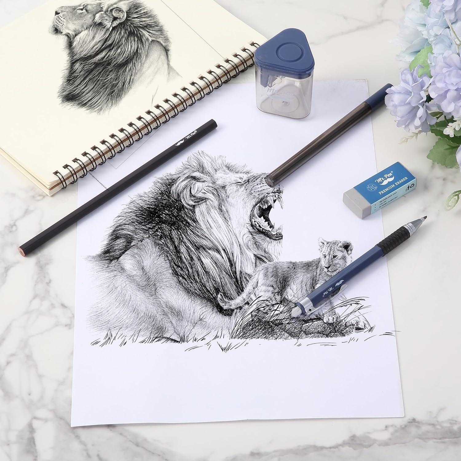 Mechanical Pencil Set, 5 Pcs, 2.0mm Mechanical Pencil, 2.0mm Lead Refill