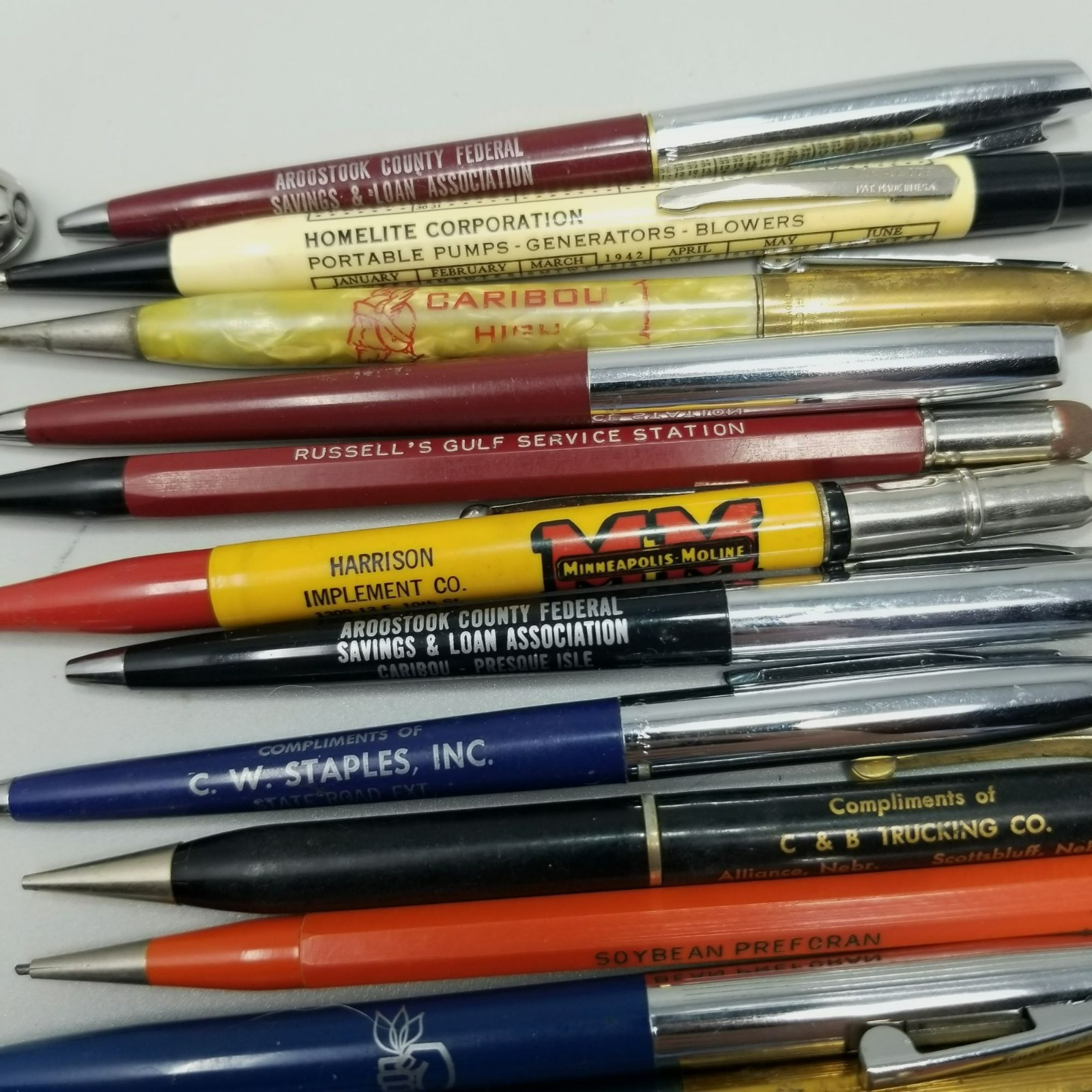 Vintage Advertising Mechanical Pencil and Pen lot of 30 AS IS