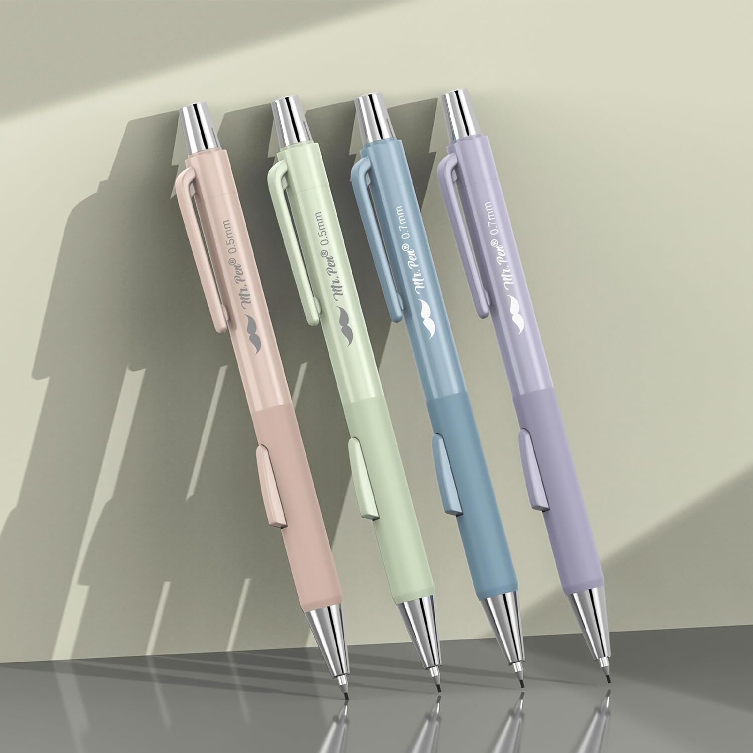 Mr. Pen- Pastel Mechanical Pencil Set, 4 Pack, 2 Sizes, 0.5 & 0.7mm, Fast…