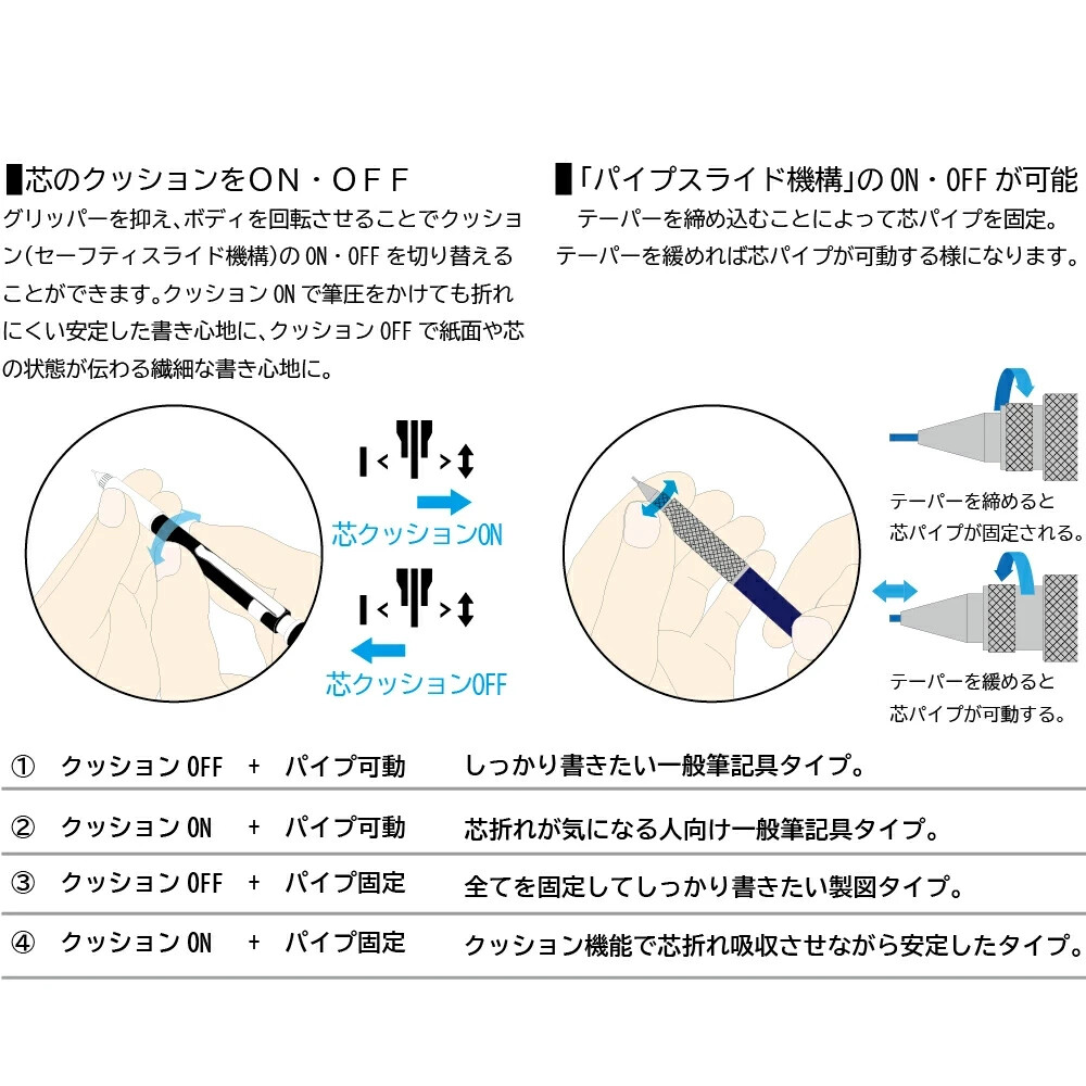 PLATINUM PRO-USE 241 Mechanical Pencil 0.5mm MSDD-2500B Black Japan