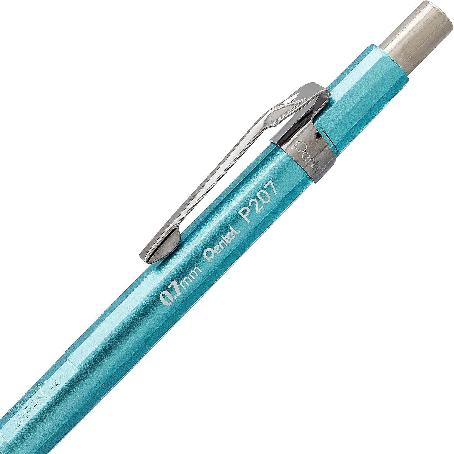 Sharp Mechanical Pencil (0.7Mm) Metallic Sky Blue Barrel, Box of 12 (P207MS)