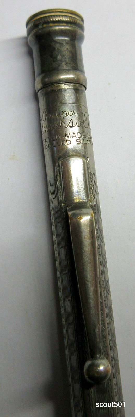 Antique Art Deco Redipoint Ingersoll Rolled Silver Mechanical Pencil 1.18 MM Lea