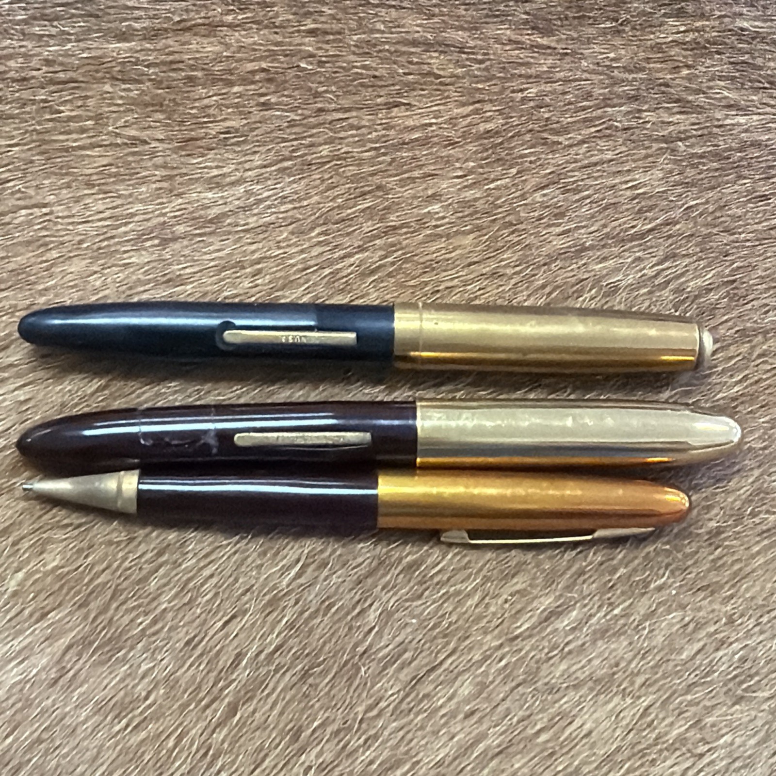 Vintage Linden Mechanical Pencil and fountain pen. Bakelite handles USA MADE