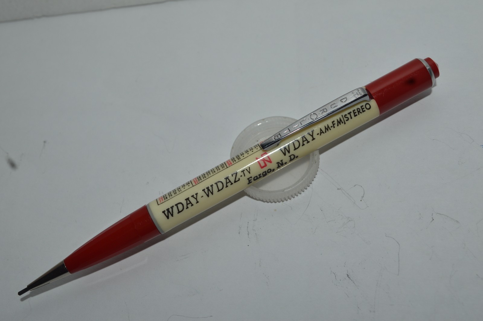 DUROLITE Mechanical Pencil 1984 Calendar Year WDAY-WDAZ TV Promo Near Mint Cond