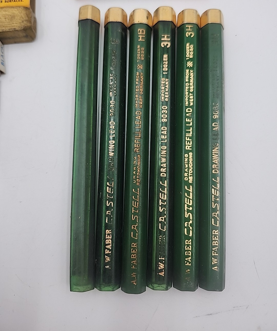 Vintage Mechanical Pencil Lead A W Faber Castell Drawing Drafting lot HB 3H 4H