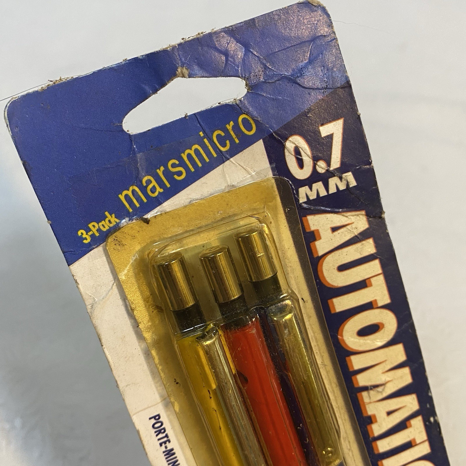 Lot Vtg Staedtler Marsmicro 0.7 mm Mechanical Pencil &Leads WHITE plus 3 Pk NOS